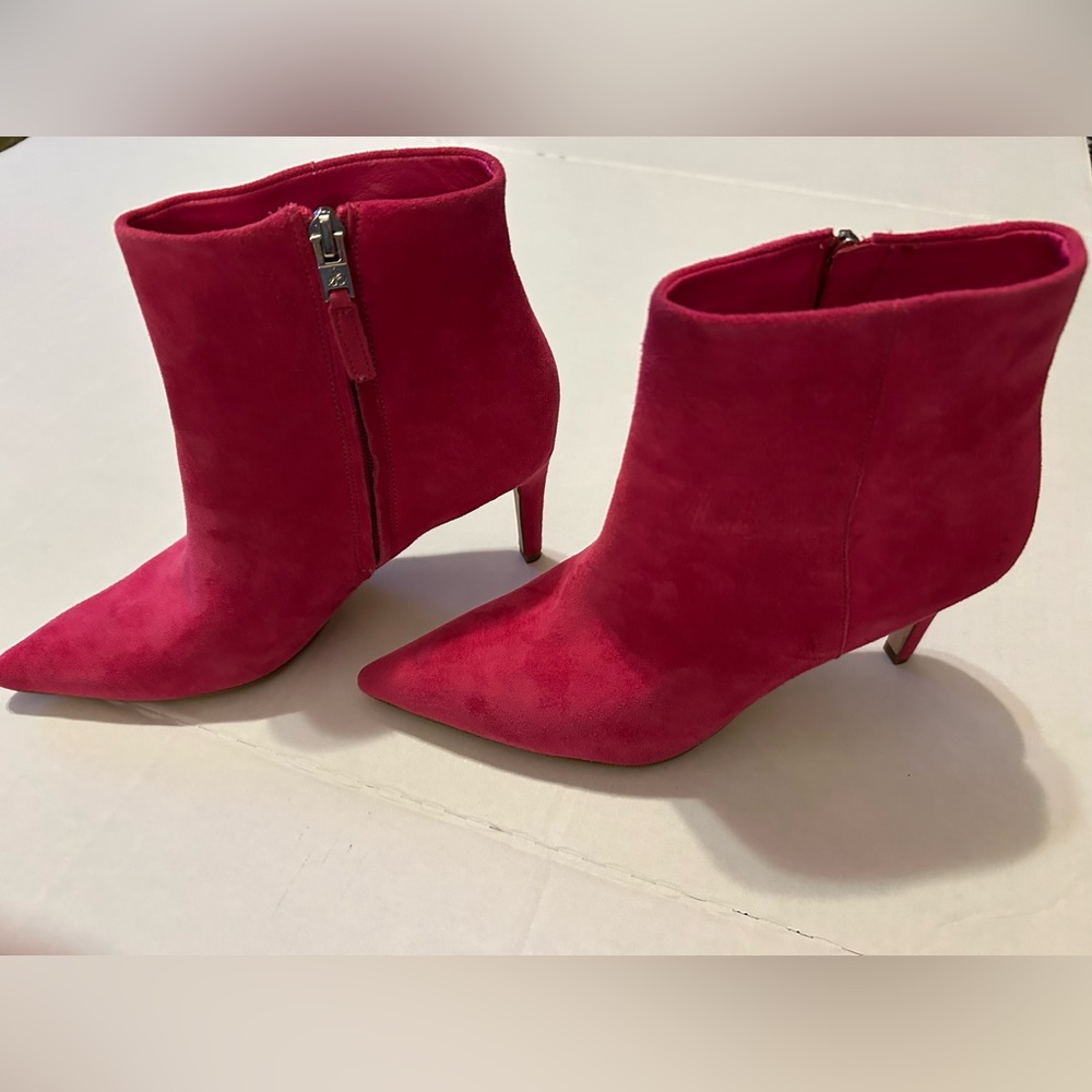 Sam Edelman Fuchsia Hot Pink Heeled Boots size 8